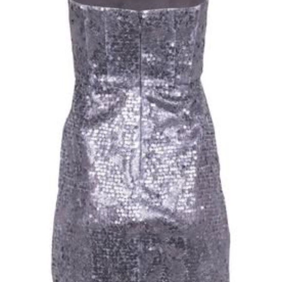 BCBG Maxazria Carole Lilac Mist Metallic All Over Sequin Strapless Dress - Size - Picture 2 of 3